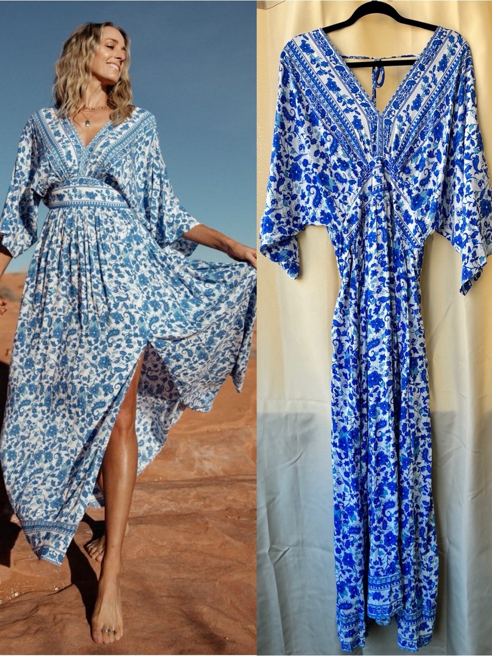 NWT XL Baltic Born Watson Kimono Maxi Dress